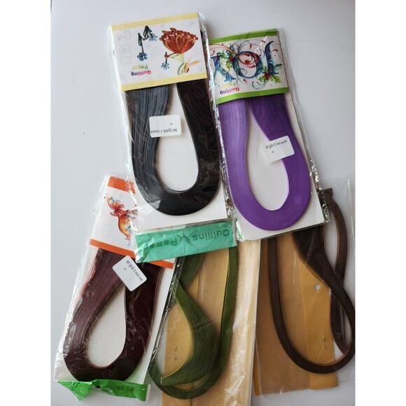 5 New Quilling Strip Packs B8 - Picture 1 of 3
